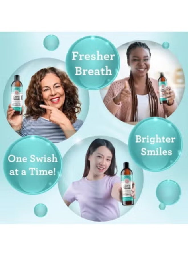 GuruNanda Oil Pulling Mouthwash with Coconut & Peppermint Oil, 8 Fl.Oz, with Tongue Scraper - Image 4