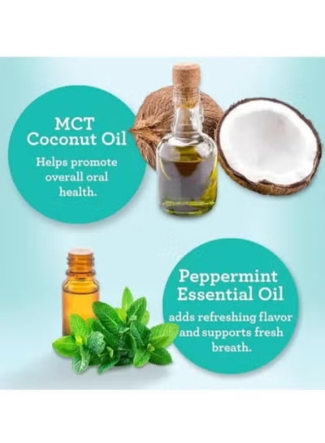 GuruNanda Oil Pulling Mouthwash with Coconut & Peppermint Oil, 8 Fl.Oz, with Tongue Scraper - Image 3