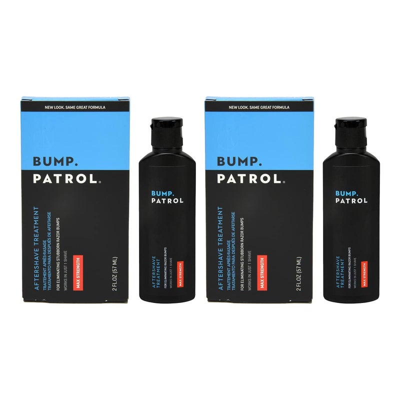 Bump Patrol Maximum Strength Aftershave Formula - After Shave Solution Eliminates Razor Bumps and Ingrown Hairs - 2 Ounces 2 Pack - Image 1