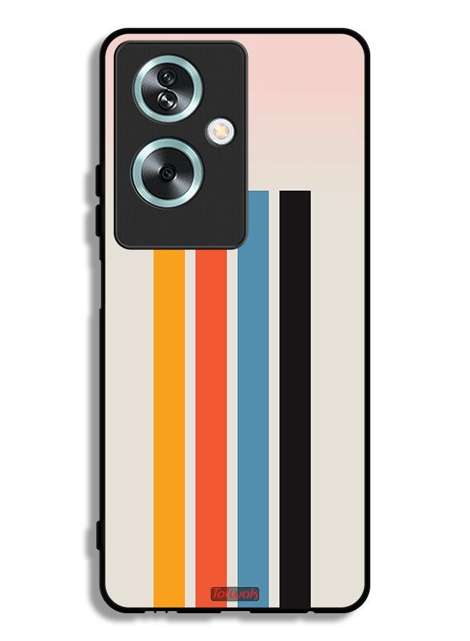 Tolwak Oppo A2 Protective Case Cover Straight Lines Pattern - Image 1