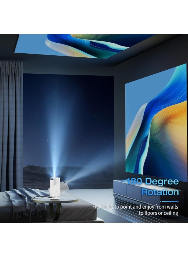 ELEPHAS WiFi Bluetooth Mini Portable Projector – 10000 Lux Movie Projector with Auto Keystone & 180° Rotation, Support 1080P, Compatible with HDMI/USB/TV Stick/Smartphone/Laptop - Image 5