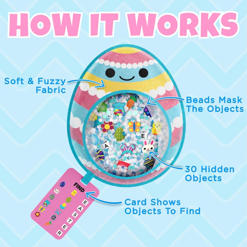 Vango BIZYBOO Easter Egg Busy Bag Scavenger Hunt - Hidden Object Search Sensory Matching Game for Kids 2 and Up (Green) - Image 4