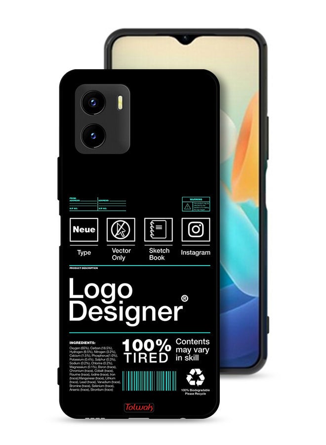 Tolwak Vivo Y15s Protective Case Cover Logo Designer Sticker - Image 1