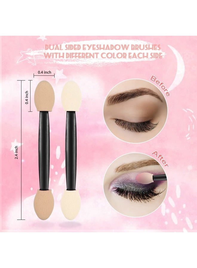 MORGLES Eyeshadow Applicators Double Sided, 50PCS Eyeshadow Brush 2.4 Inch Makeup Applicator Sticks for Women Girls, Black - Image 2