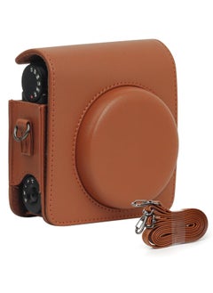Camera Case Bag for Fuji Instax Mini 99 Instant Camera with Adjustable Shoulder Strap/Photo Frame/Cartoon Sticker (Brown)