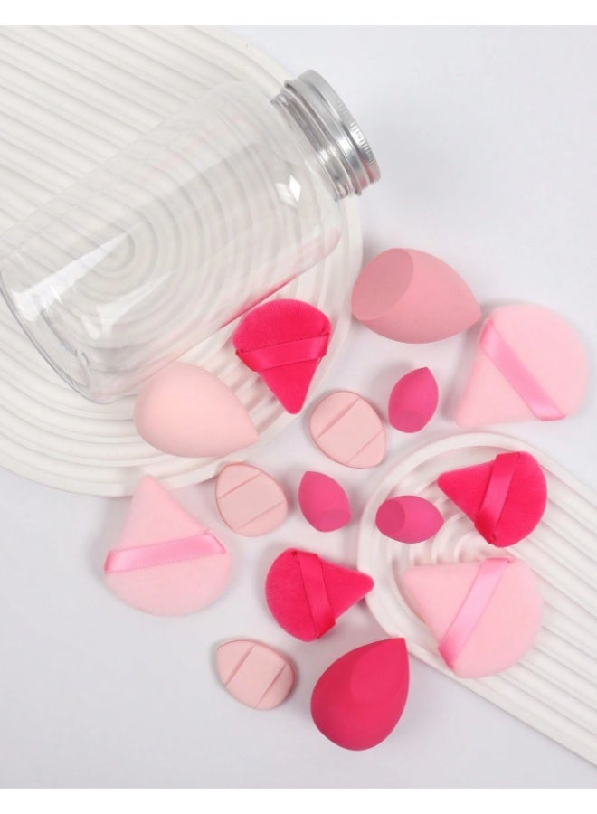 Ucanbe 15-Piece Beauty Tool Set - Loose Powder Puffs, Mini Puffs, Beauty Sponges & Cushion Puffs, Ultra-Soft Velvet, Latex-Free, Suitable for All Skin Types - Image 5