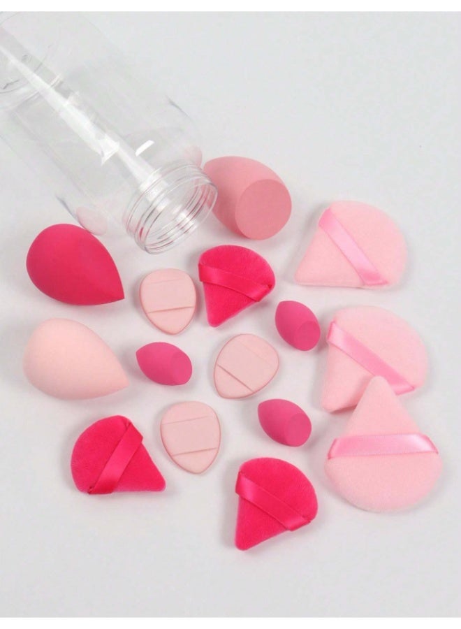 Ucanbe 15-Piece Beauty Tool Set - Loose Powder Puffs, Mini Puffs, Beauty Sponges & Cushion Puffs, Ultra-Soft Velvet, Latex-Free, Suitable for All Skin Types - Image 3