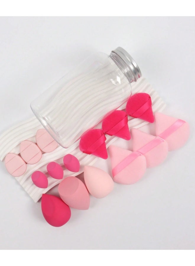 Ucanbe 15-Piece Beauty Tool Set - Loose Powder Puffs, Mini Puffs, Beauty Sponges & Cushion Puffs, Ultra-Soft Velvet, Latex-Free, Suitable for All Skin Types - Image 4