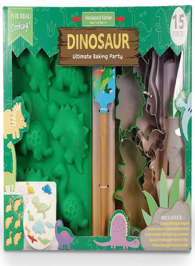 Handstand Kitchen Dinosaur Buddies 15-piece Ultimate Baking Party with Recipes - Image 1