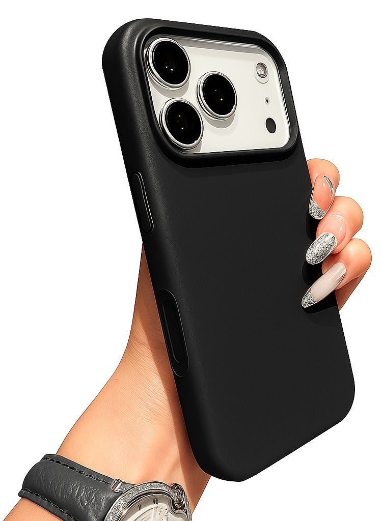 iPhone 17 Pro – جراب مغناطيسي ممتاز من السيليكون السائل المقاوم للصدمات مع دعم MagSafe (أسود) - Image 2