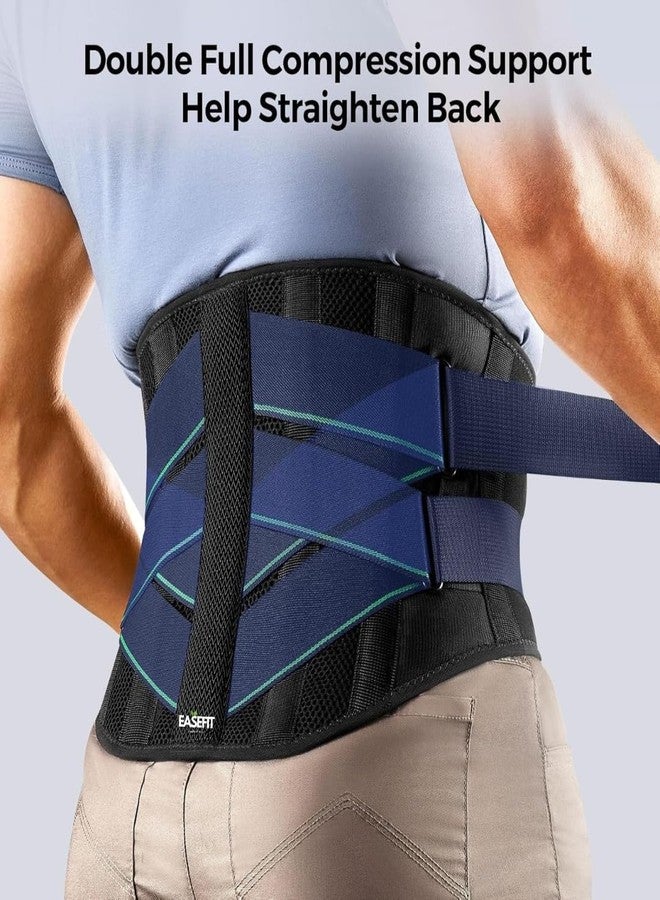 EASEFIT حزام EASEFIT القطني العجزي لتخفيف آلام الظهر، وتصحيح وضعية الجسم، ودعم العمود الفقري. تصميم مناسب للجنسين مع 5 دعامات مرنة لدعم أسفل الظهر. أفضل حزام دعم قطني لمقاسات الخصر XXL و XXXL - Image 5