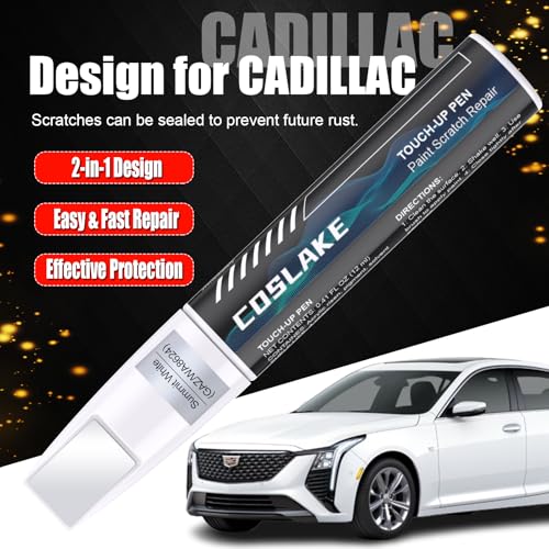 COSLAKE Car Touch Up Paint(Radiant Red Tintcoat(GNT/WA170H)) for Cadillac, Car Paint Scratch Repair Kit, Quick & Easy Solution to Repair, 2 in 1 Scratch Remover Pen with 2PCS Disposable Micro Applicators - Image 2