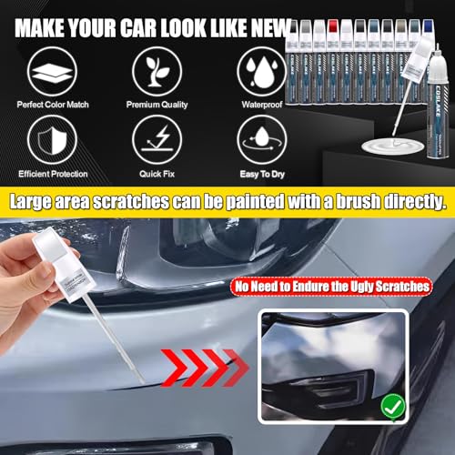 COSLAKE Car Touch Up Paint(Radiant Red Tintcoat(GNT/WA170H)) for Cadillac, Car Paint Scratch Repair Kit, Quick & Easy Solution to Repair, 2 in 1 Scratch Remover Pen with 2PCS Disposable Micro Applicators - Image 4