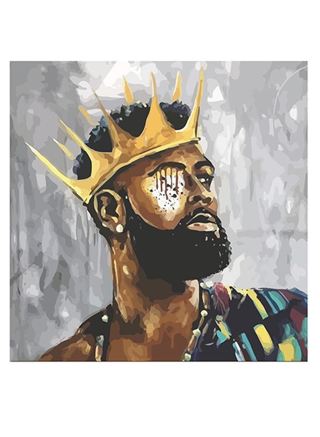 RYN King Themed Wall Art Brown/Grey/Black 30x30cm - Image 2