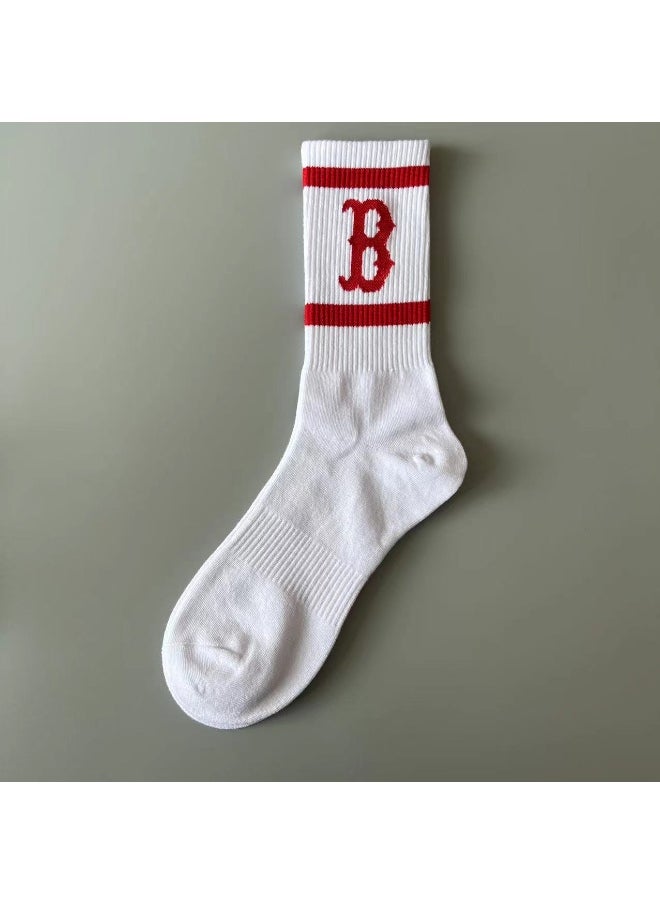 KUYING Fashion Anti Slip Breathable Sports Socks Five Piece Set 