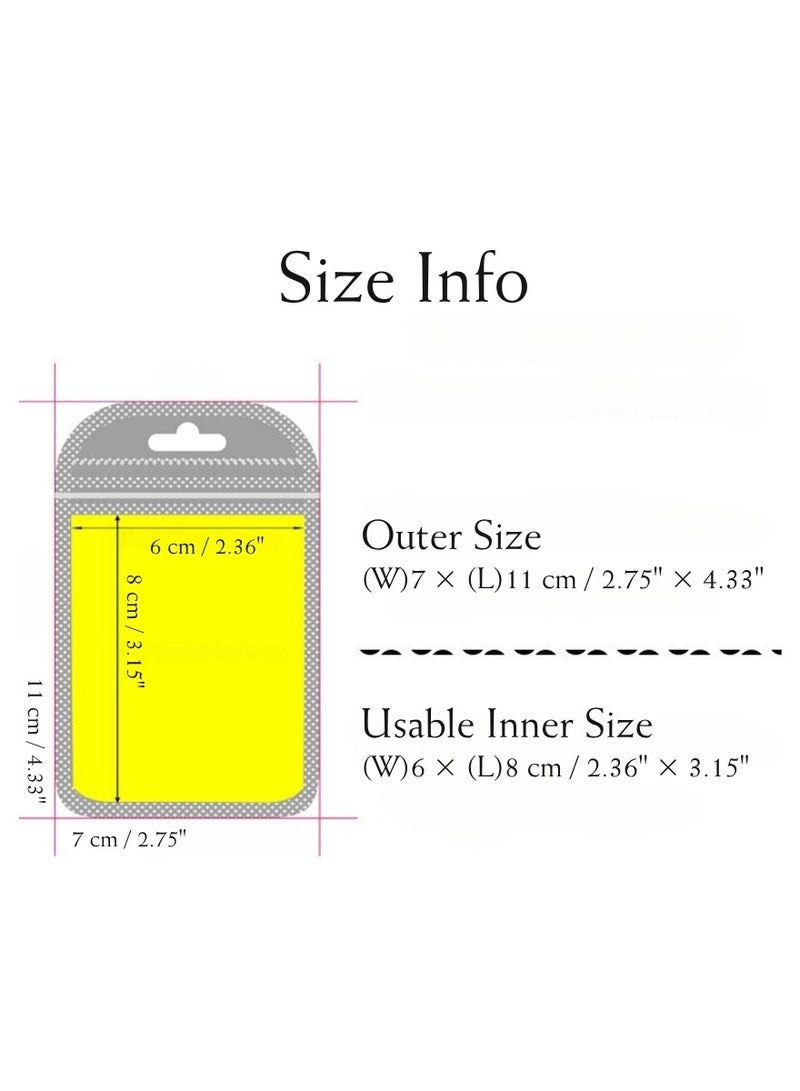 أكياس وردية متدرجة اللون قابلة للإغلاق بالضغط (7x11سم / 2.75x4.33") - تغليف بنافذة ثنائية الألوان مع زوايا دائرية آمنة | أكياس بلاستيكية سميكة بألوان الحلوى للمجوهرات والحلويات وإكسسوارات الكاواي | أكياس هدايا فاخرة لبائعي إتسي وحفلات الزفاف ومعايدات رمضان - Image 4