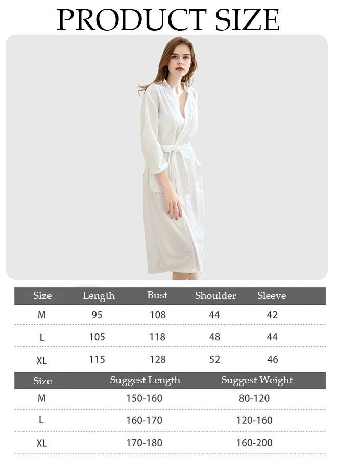 DUNISO Women's Robe Lightweight Soft Kimono Robes Loungewear with Long Sleeve Side Pockets Sleepwear Spa Robe Nightwear Nightgown Women Water Bathrobe Bridesmaid Robes Dressing Gown Autumn Robe - Image 2