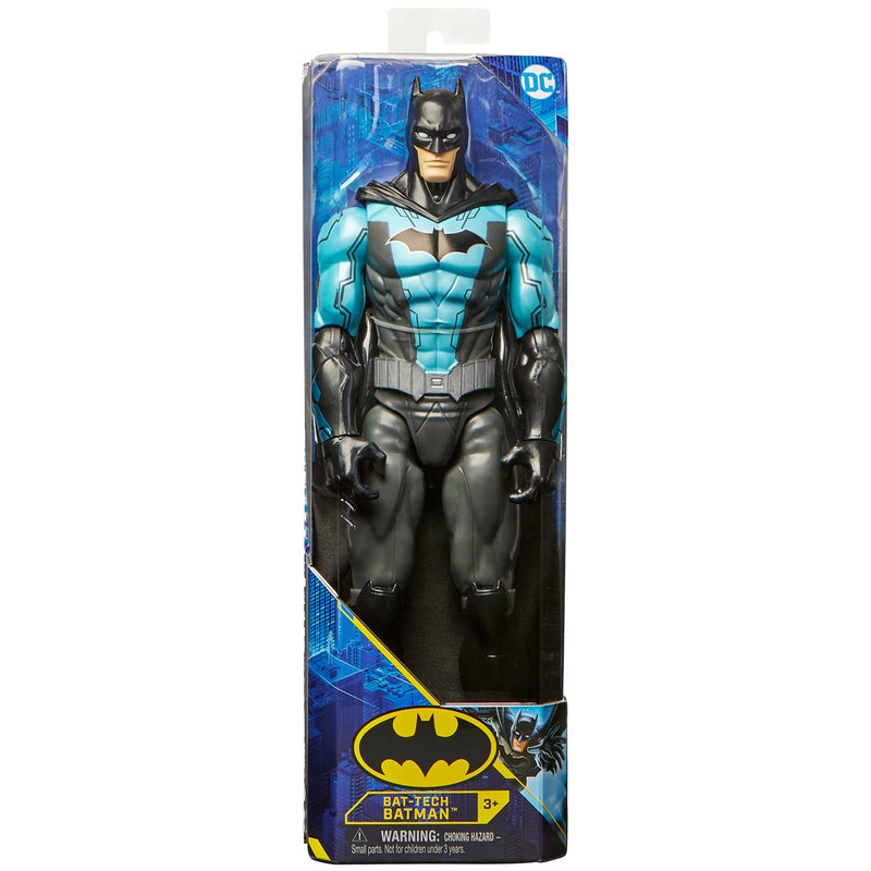 DC Comics Batman 12-inch Bat-Tech Batman Action Figure (Black/Blue Suit), Kids Toys for Boys and Girls Ages 3 and up - Image 2