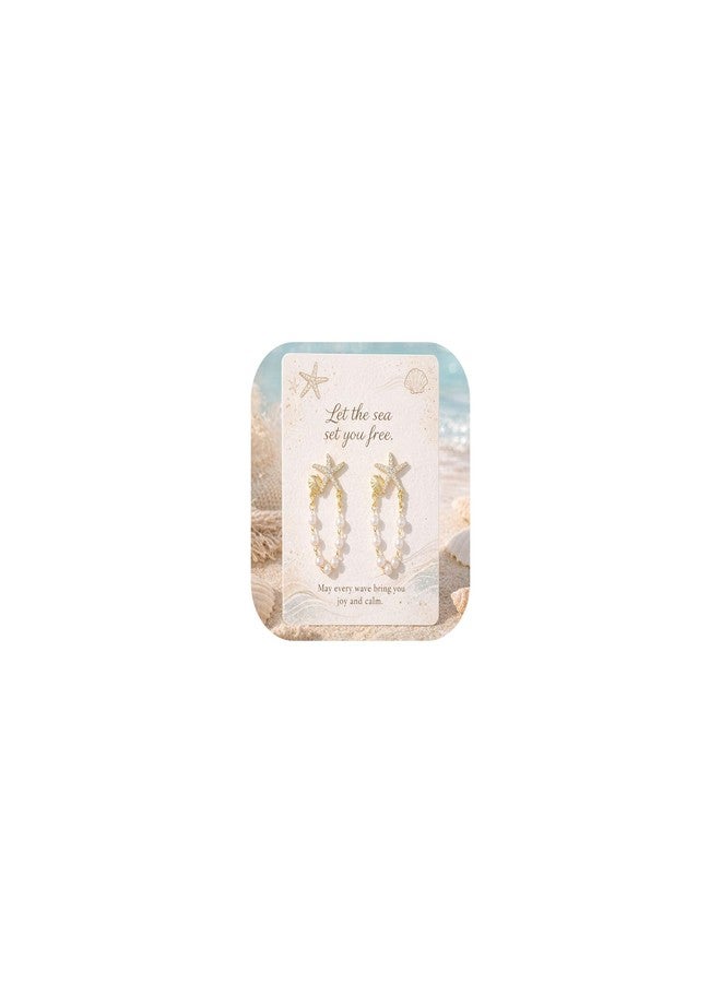 Dcfywl731 Starfish Earrings for Women Pearl Drop Seashell Earrings Beach Jewelry Summer Accessories Tropical Vacation Outfits Beach Vacation Clothes Dresses - Image 1
