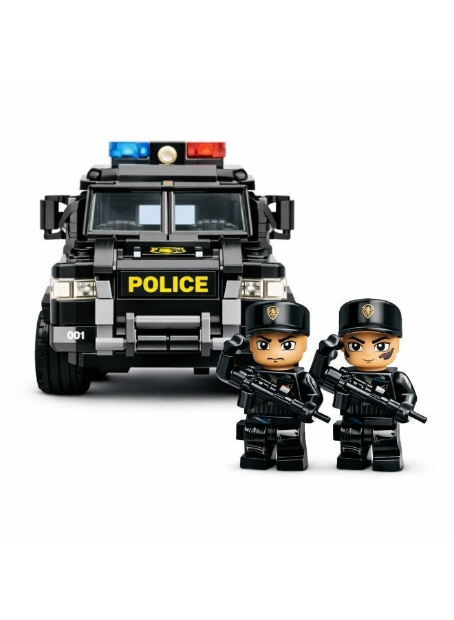 Qman Police Explorer Building Set | 686-Piece SWAT Patrol SUV with 2 Minifigures | MineCity Tactical Police Vehicle Construction Toy - Image 3