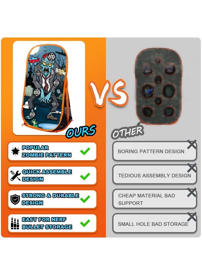 كوانكور أهداف ألعاب الرماية متوافقة مع كرات نيرف فوم بلاستر بوبر، ألعاب مثالية لمهرجانات أعياد الميلاد للأولاد في الأماكن المغلقة والمفتوحة في الفناء الخلفي للأطفال لممارسة الرماية - Image 2