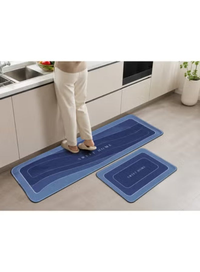Two-piece kitchen rug set, non-slip, anti-fatigue, washable, for kitchen, hallway, dining room, entryway, home and office decor. - Image 4