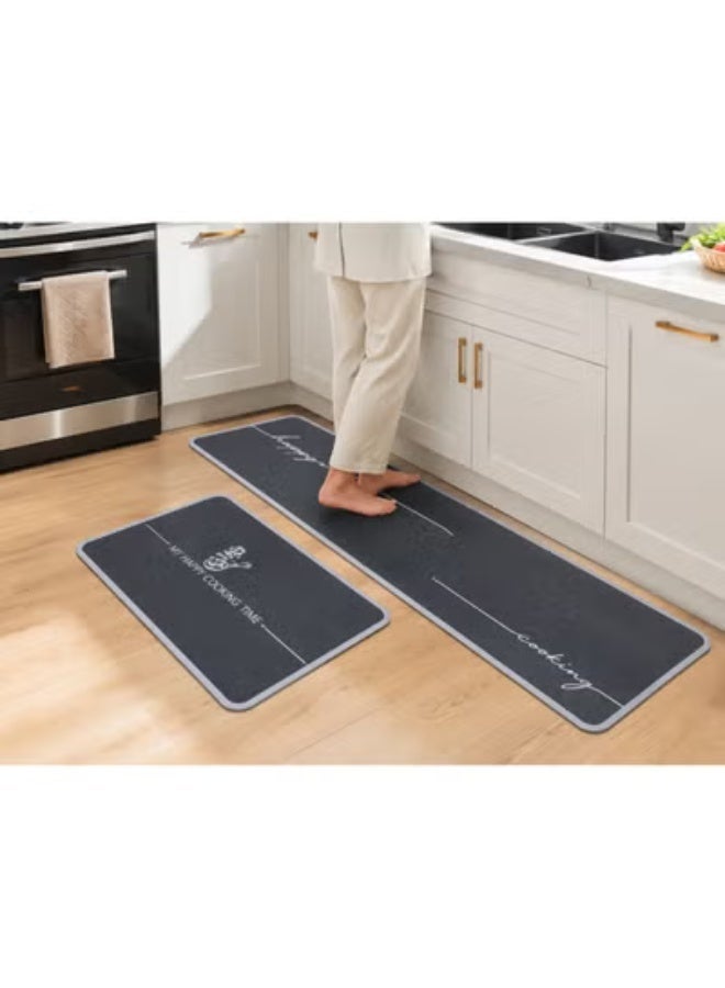 Two-piece kitchen rug set, non-slip, anti-fatigue, washable, for kitchen, hallway, dining room, entryway, home and office decor. - Image 5