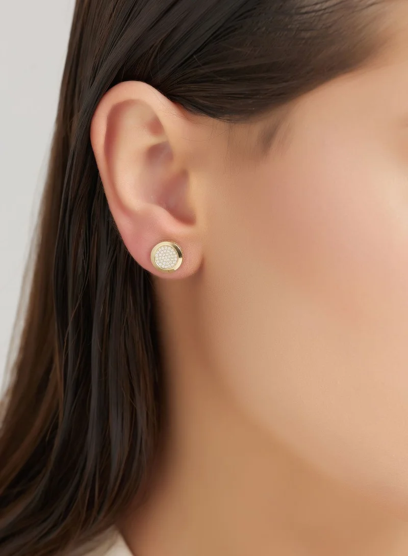 BOSS Ionic Gold Stainless Steel With Crystal Earrings