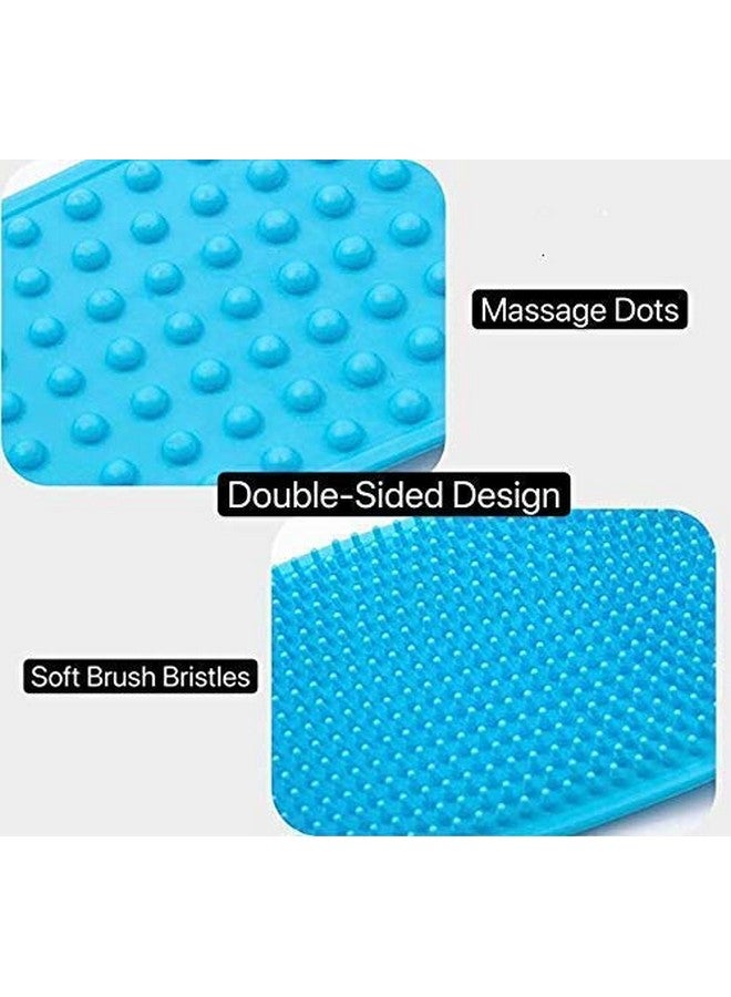 RYUK CREATIVES Silicone Body Back Scrubber, Double Side Bathing Brush for Skin Deep Cleaning Massage, Dead Skin Removal Exfoliating Belt for Shower, Easy to Clean,Body Brush for Bathing (Multicolor) (Pack Of Two) - Image 3