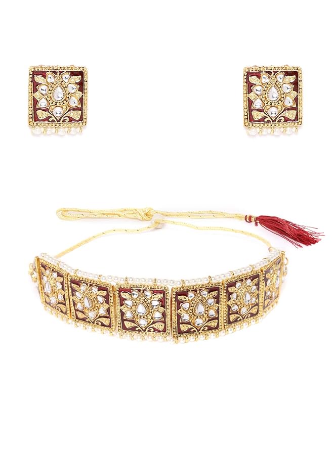 إيروريكس طقم مجوهرات ميناكاري للنساء باللون الذهبي Zpfk9530 - Image 1