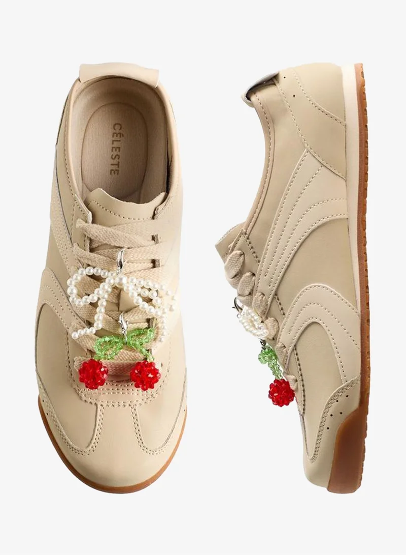 Celeste Women Pearl Embellished Sneakers