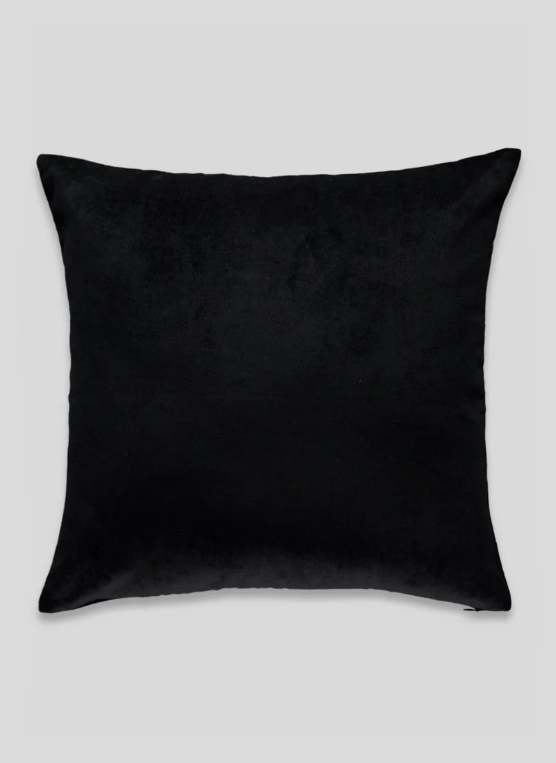 Matalan Black Large Soft Velour Cushion (55cm x 55cm)