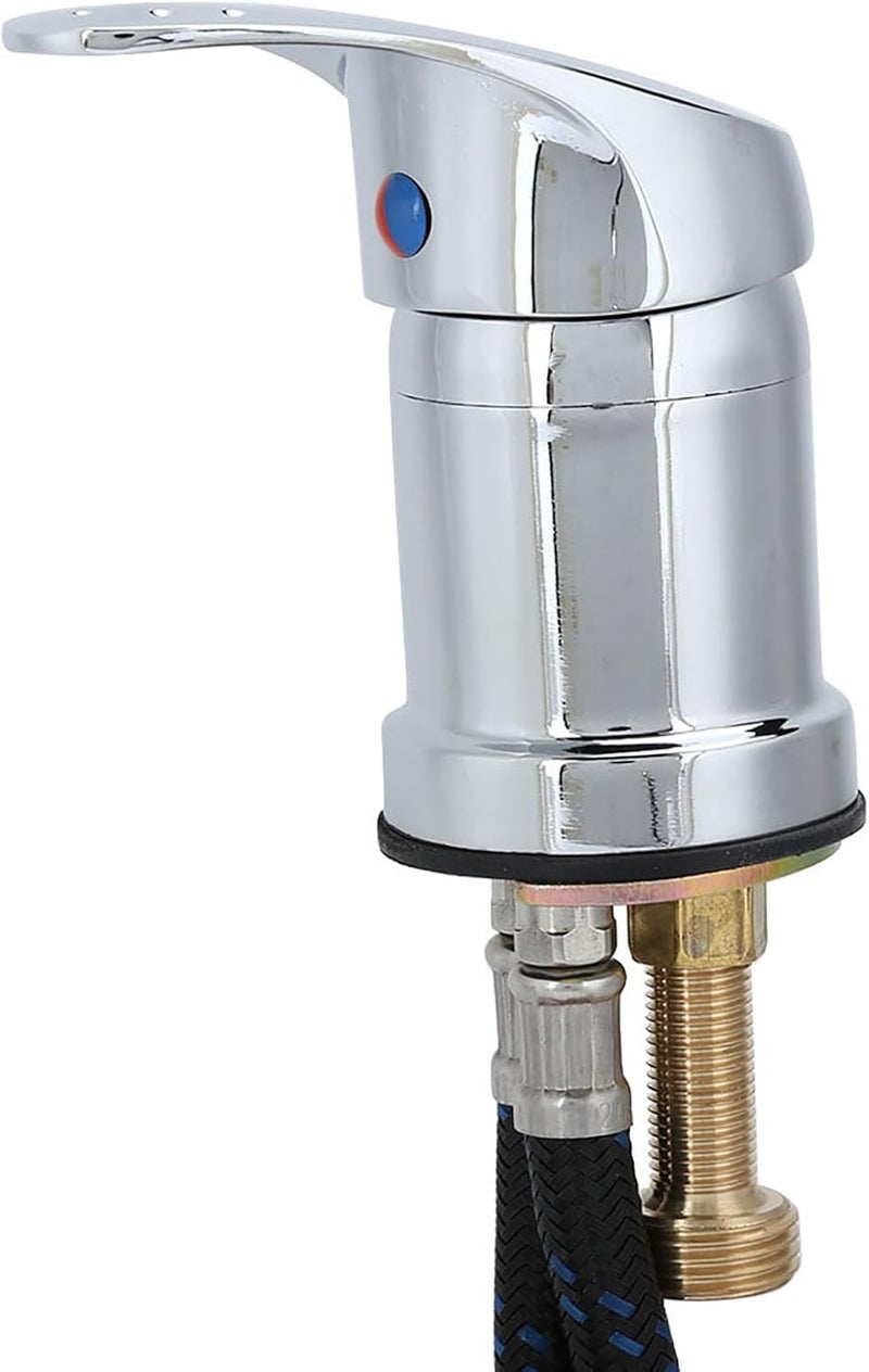 yuyte صنبور سرير الشامبو وصنبور الحوض ورأس الدش لغسل الشعر وصنبور خلط لوحدة صالون الشامبو أو وحدة الغسيل الخلفي مع خرطوم بطول 120 سم ورأس دش الحوض - Image 4