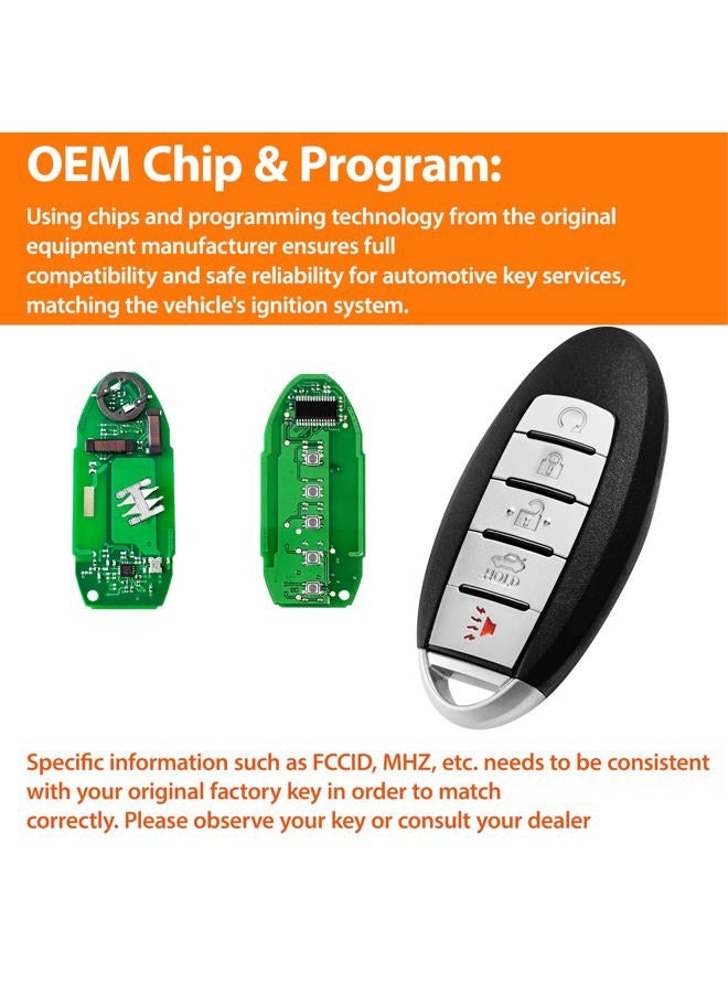 TG Auto 5 Buttons 433Mhz KR5S180144014 ID47/7952 Chip Keyless Fob Smart Car Remote Key Replacement For 2013 2014 2015 Nissan Altima - Image 4