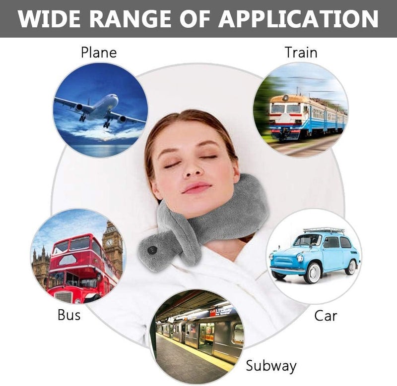 klarako Massaging Neck Pillow Wrap,Cordless Neck Vertebra Massage Electric Travel Pillow to Relieve Stress at Office, Home and Car - Image 3