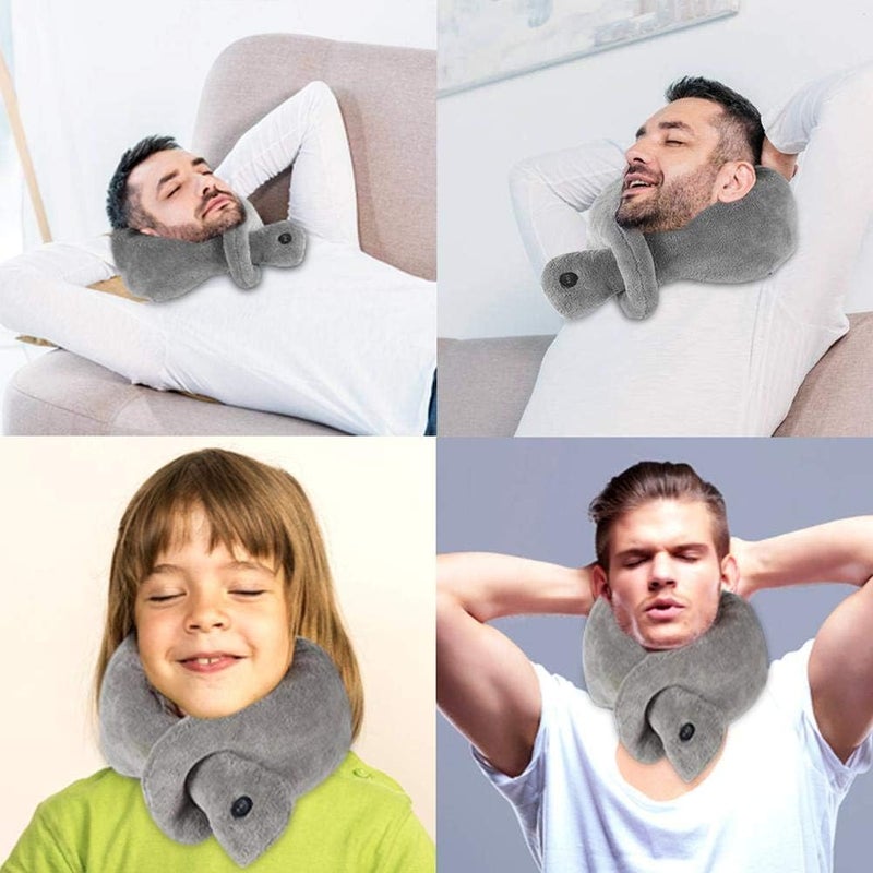 klarako Massaging Neck Pillow Wrap,Cordless Neck Vertebra Massage Electric Travel Pillow to Relieve Stress at Office, Home and Car - Image 5