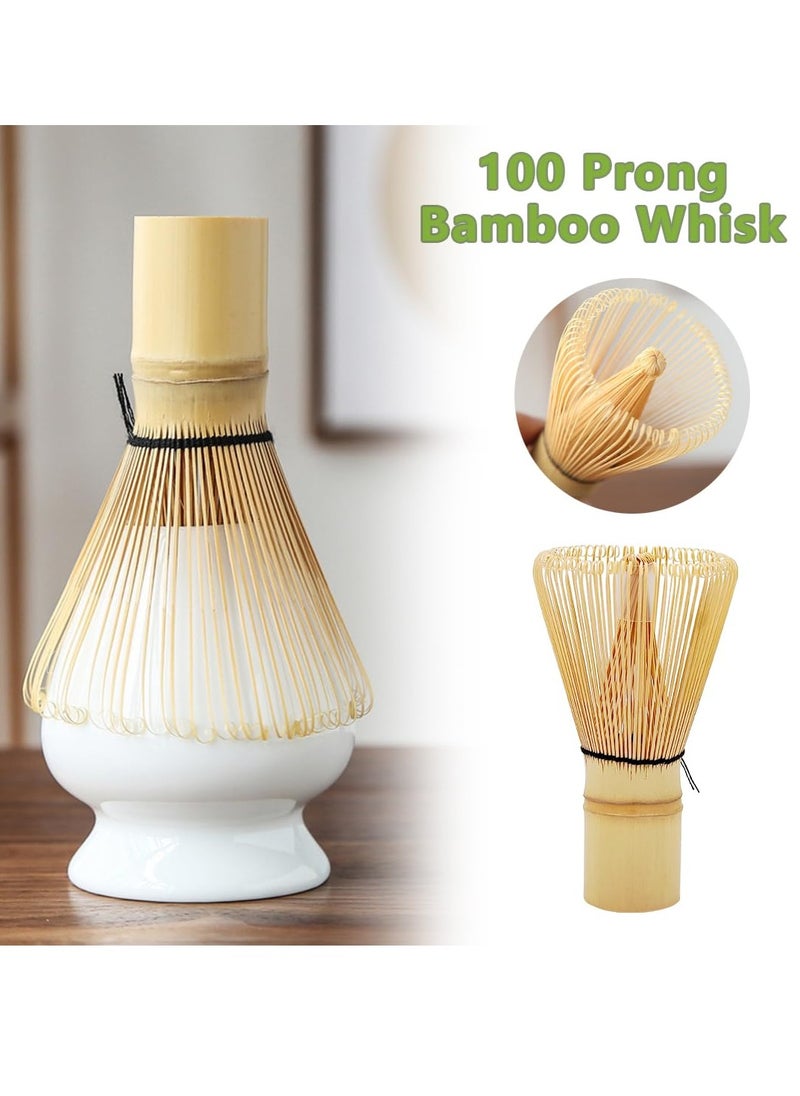 Hihonor Matcha Tea Set, Matcha Ceremony Accessory - Matcha Whisk, Ceramic Bowl and Whisk Holder, Traditional Scoop, The Perfect Set to Prepare a Traditional Cup of Matcha  - Image 2