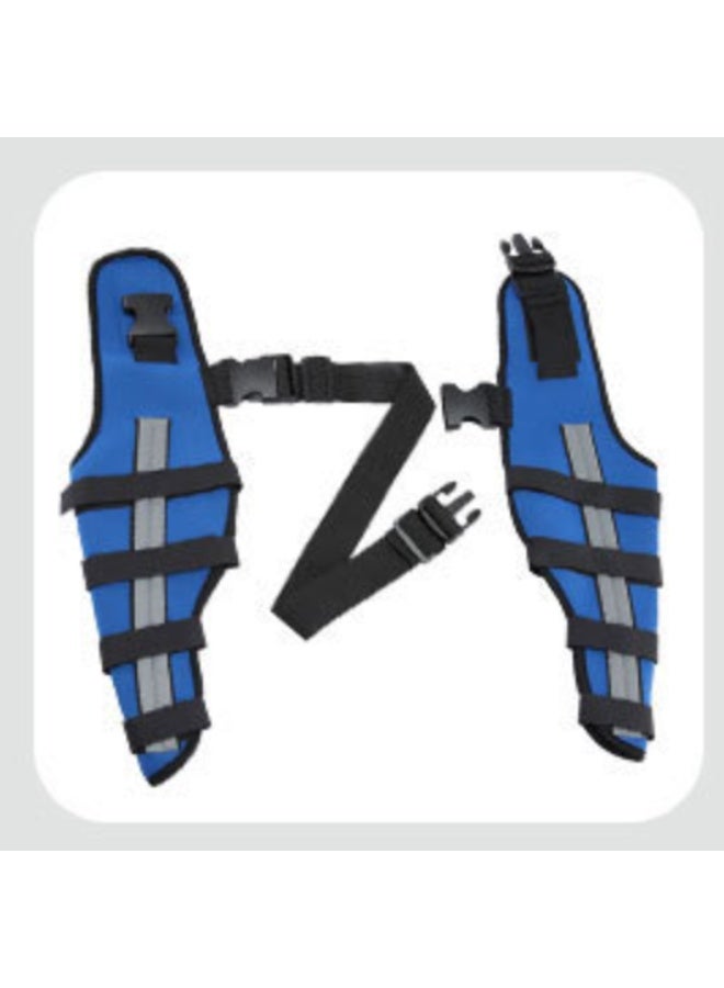 Dog Knee Brace Adjustable Dog Double Rear Leg Brace with Metal Hinged Flexible Support and Reflective Seat Belts Dog Acl Brace Hind Leg, Blue - Image 4