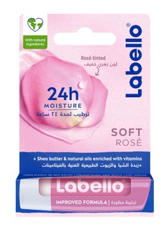 Labello Labello Lip Care, Moisturizing Lip Balm, Soft Rose, 4.8G 