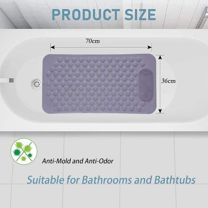 Uand Home Non-Slip Shower Mat with Drain Holes and Massage Bubbles - Image 2