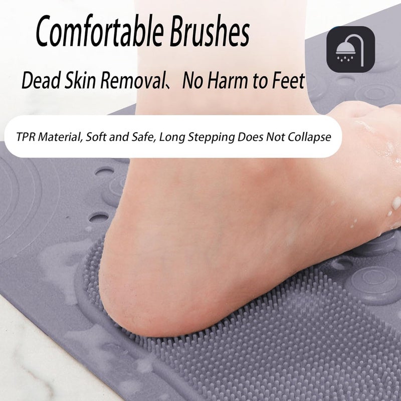 Uand Home Non-Slip Shower Mat with Drain Holes and Massage Bubbles - Image 5