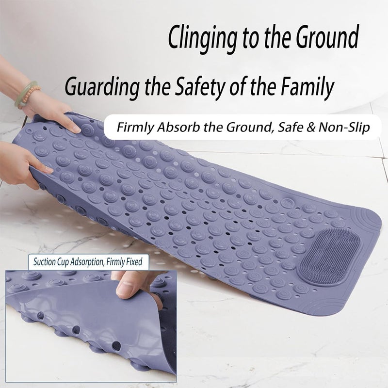 Uand Home Non-Slip Shower Mat with Drain Holes and Massage Bubbles - Image 4