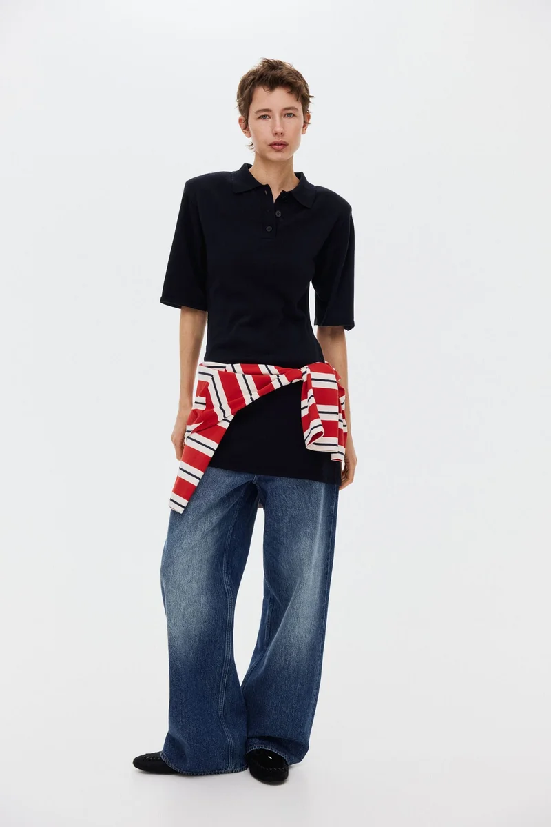 H&M Fine-knit polo dress