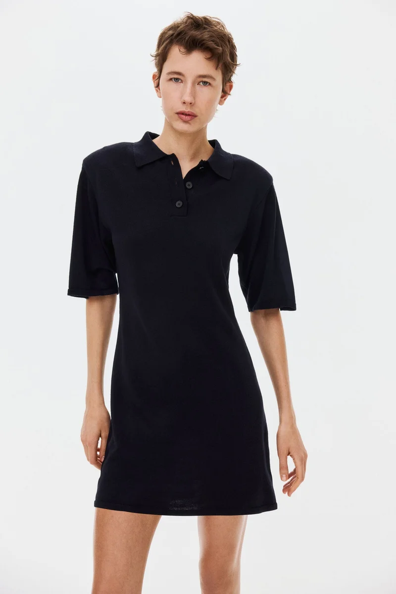 H&M Fine-knit polo dress