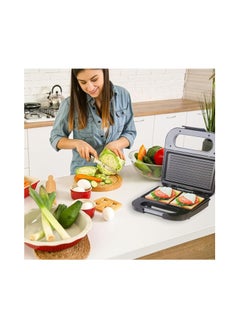 Home Home Gold 800W Sandwich Maker, High Power Electric Grill with Dual-Sided Heating and Easy-Clean Non-Stick Coating - Portable and Safe Cooking Companion, 2023-3  - Image 5