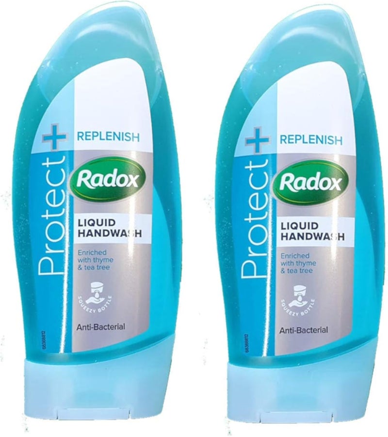 Radox Antibacterial Liquid Handwash Protect + Replenish With Thyme &amp; Tea Tree, 2 Pack (250Ml X 2)