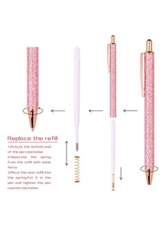 KASTWAVE Ballpoint Pens, 4 Pieces Retractable Press Pens Black Ink Medium 1.0mm Gift Journaling Pens School Office Supplies for Students Teachers, Staff (Pink, Gold, Silver)  - Image 3