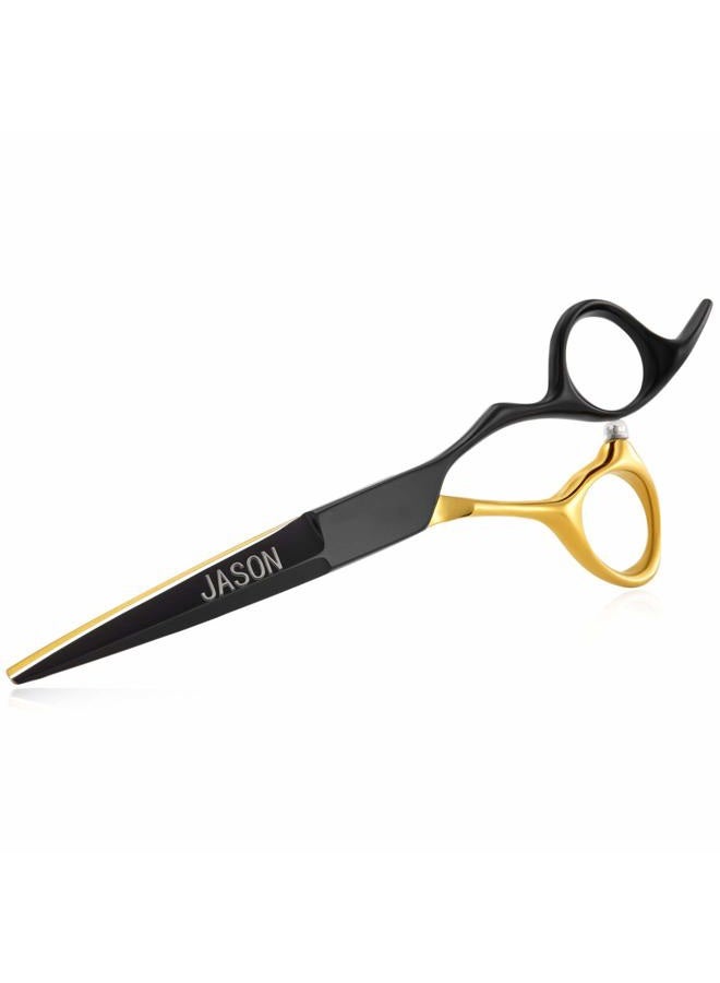 Jason مقص قص الشعر 6 بوصة مقصات حلاقة محترف من الفولاذ المقاوم للصدأ الياباني 440C مقصات تصفيف حادة حافة صالون - Image 1