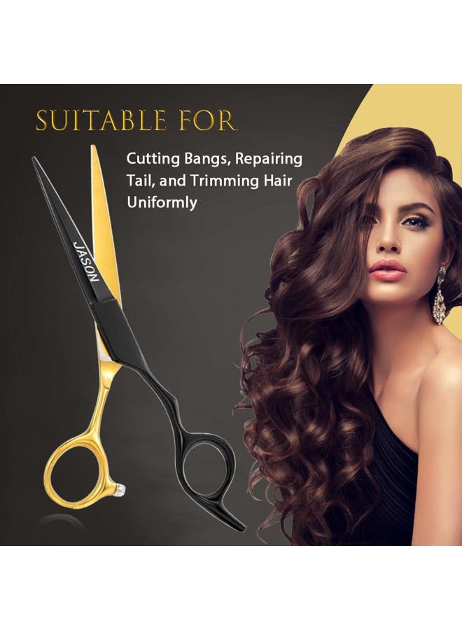 Jason مقص قص الشعر 6 بوصة مقصات حلاقة محترف من الفولاذ المقاوم للصدأ الياباني 440C مقصات تصفيف حادة حافة صالون - Image 2
