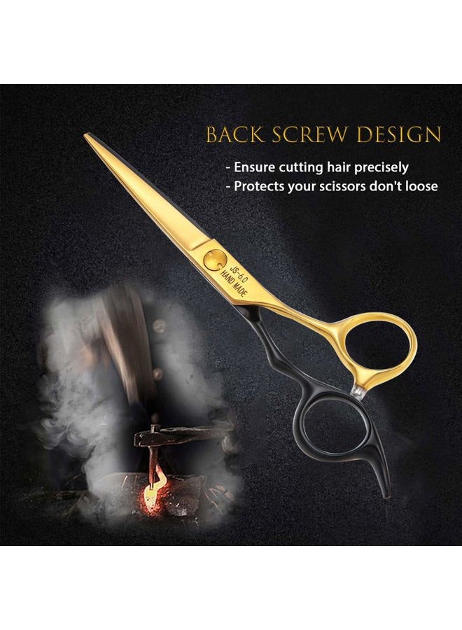 Jason مقص قص الشعر 6 بوصة مقصات حلاقة محترف من الفولاذ المقاوم للصدأ الياباني 440C مقصات تصفيف حادة حافة صالون - Image 4